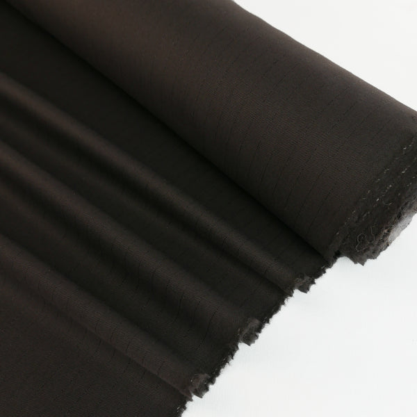Clementine - Japanese Wool Lurex Suiting | Dark Chocolate
