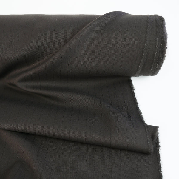Clementine - Japanese Wool Lurex Suiting | Dark Chocolate