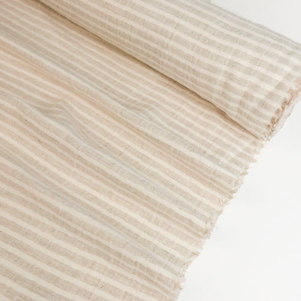 Hanako - Washer Finish Linen | Wide Stripe