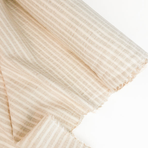 Hanako - Washer Finish Linen | Wide Stripe