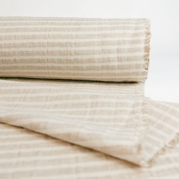 Hanako - Washer Finish Linen | Wide Stripe