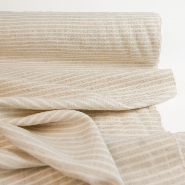 Hanako - Washer Finish Linen | Narrow Stripe