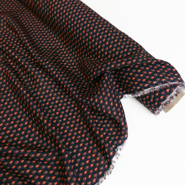 Omar - Turkish Printed Rayon | Garnet