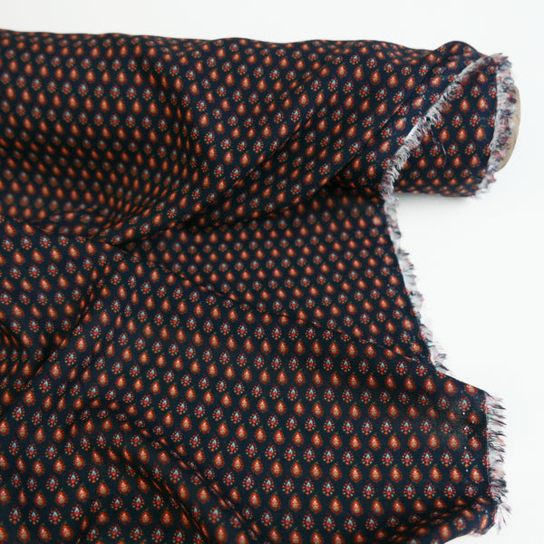 Omar - Turkish Printed Rayon | Garnet