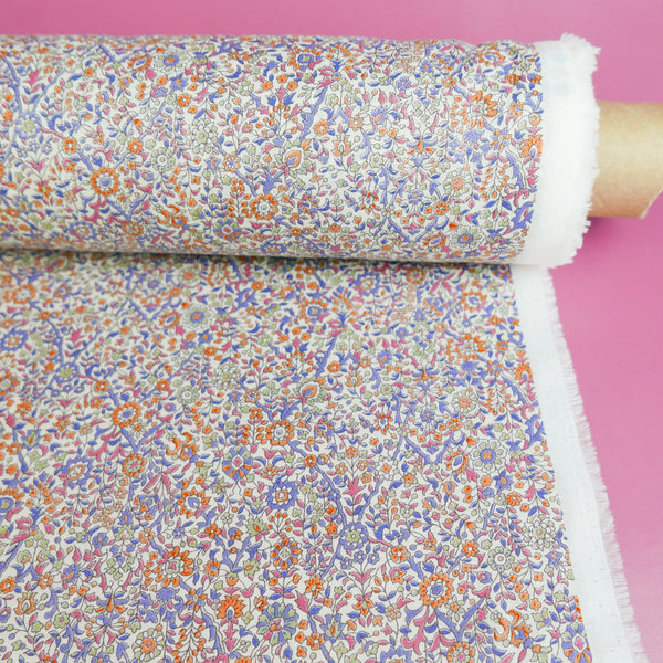 Aida - Japanese Cotton Lawn | Orange Floral