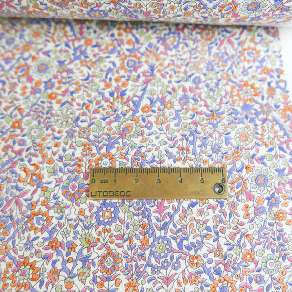 Aida - Japanese Cotton Lawn | Orange Floral