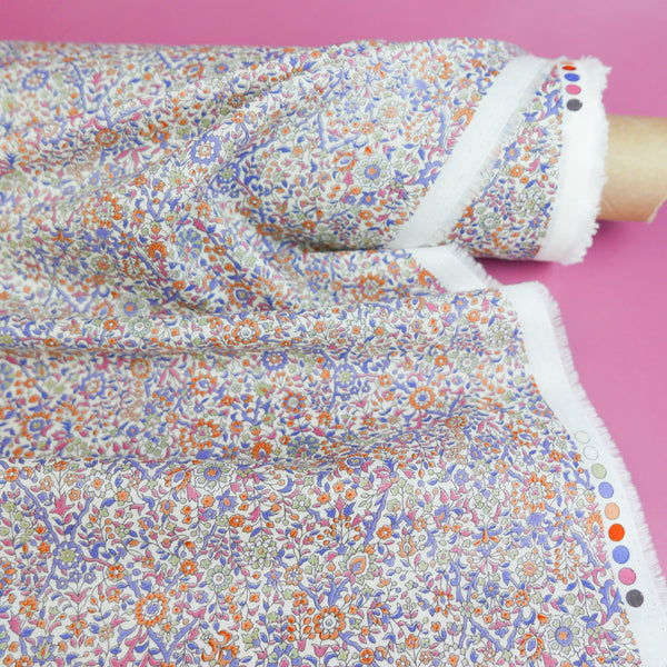 Aida - Japanese Cotton Lawn | Orange Floral