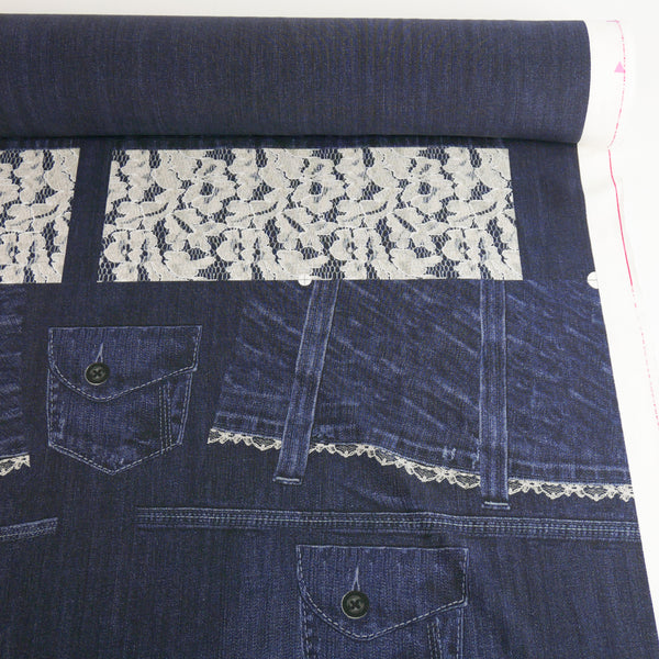Trompe L’œil - Printed Knit | Indigo Lace