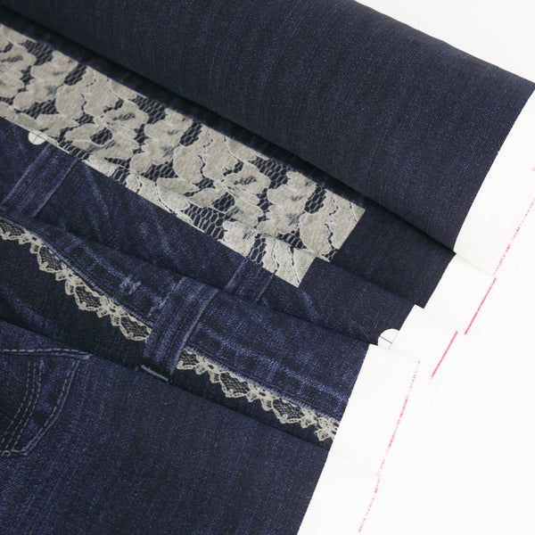 Trompe L’œil - Printed Knit | Indigo Lace