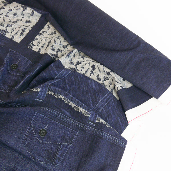 Trompe L’œil - Printed Knit | Indigo Lace