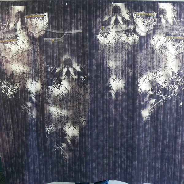 Trompe L’œil - Printed Knit | Indigo Brocade
