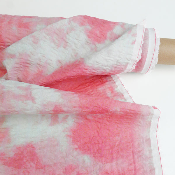 Wijnant - Printed Seersucker Cotton | Sky Blue/Pink