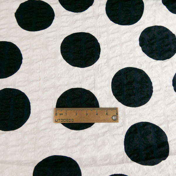 Christian - Printed Seersucker Cotton | B&W