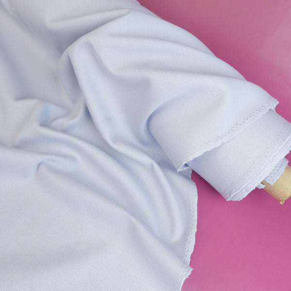 Korean Cotton Ribbing | Misty Blue #8