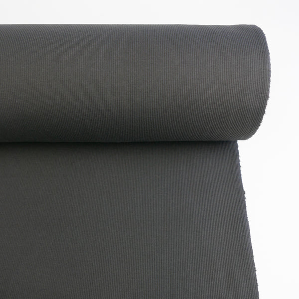 Korean Cotton Ribbing | Charcoal #3