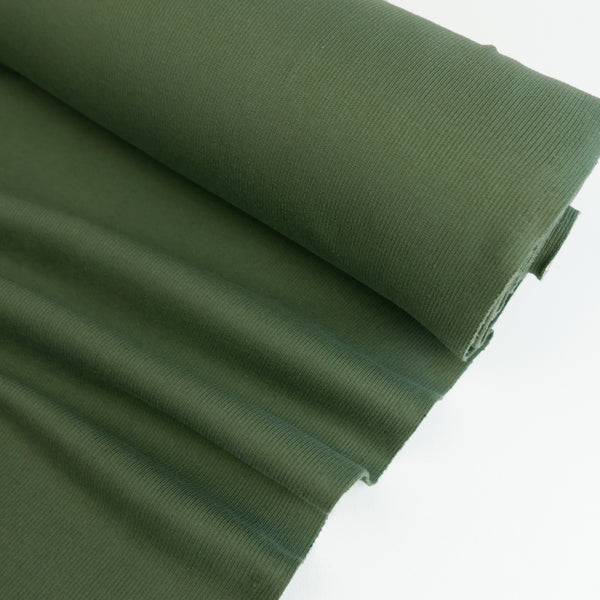 Korean Cotton Ribbing | Olive #5
