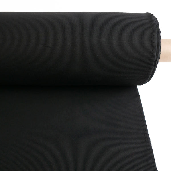 Korean Cotton Ribbing | Black #1