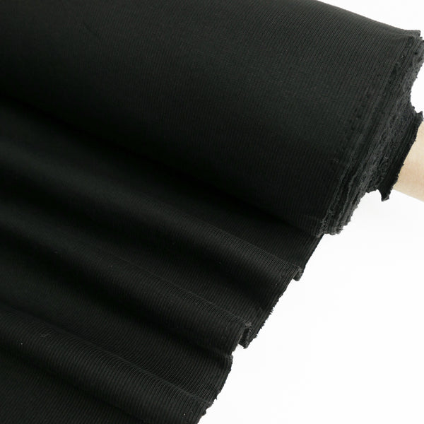 Korean Cotton Ribbing | Black #1