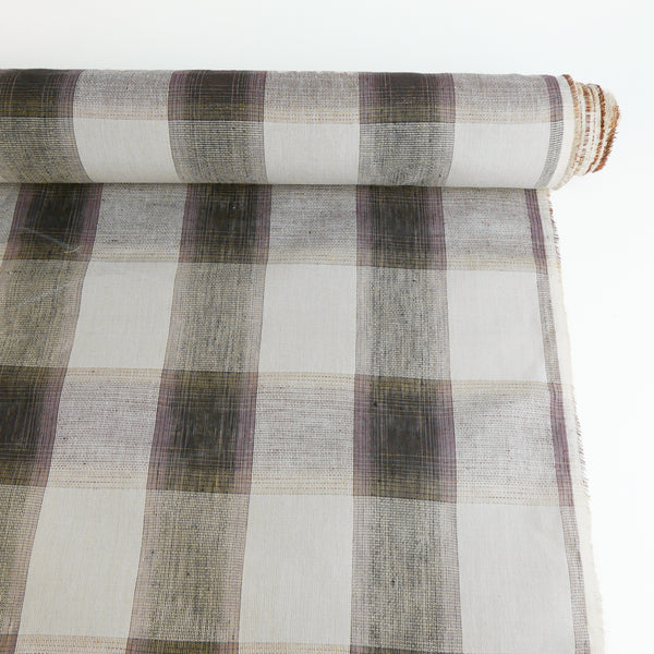 Nevena - European Yarn-Dyed Linen | Mauve Check