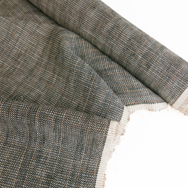 Solana - European Multi-Weave Linen | Black Tobacco