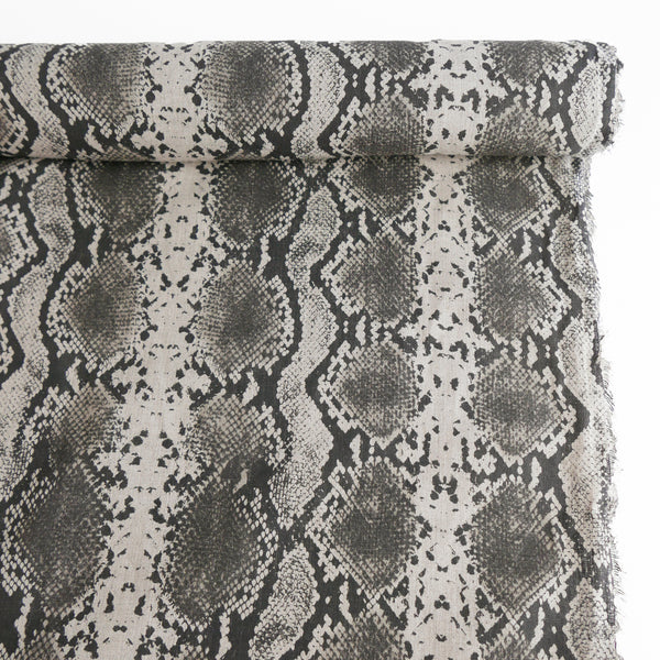 Rocio - Screen-Printed Linen Gauze | Snake