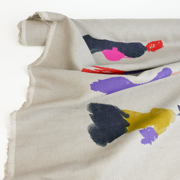 Lady - Screen-Printed Linen | Natural
