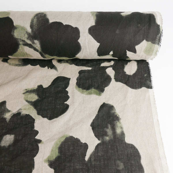Tiffany - Screen-Printed Linen | Natural Floral