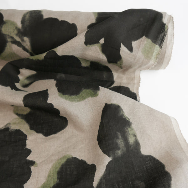 Tiffany - Screen-Printed Linen | Natural Floral