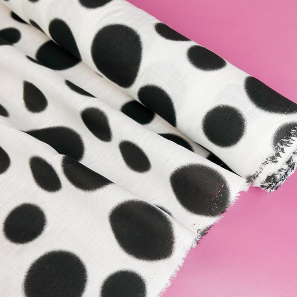 Kusama - Screen-Printed Linen | Black