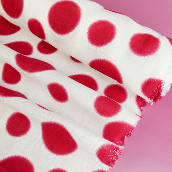 Kusama - Screen-Printed Linen | Cherry