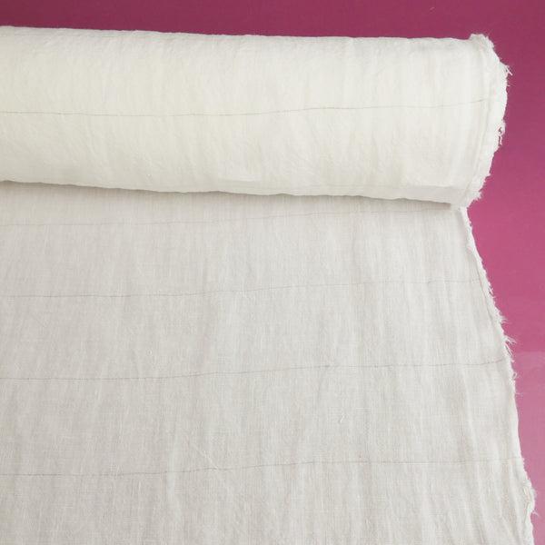 Emblem - Irish Crosshatch Linen | Off-White Stripe