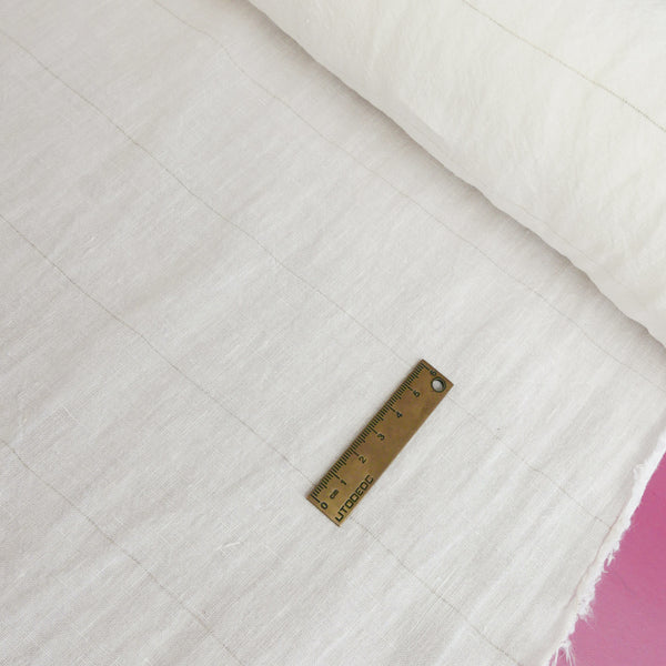 Emblem - Irish Crosshatch Linen | Off-White Stripe