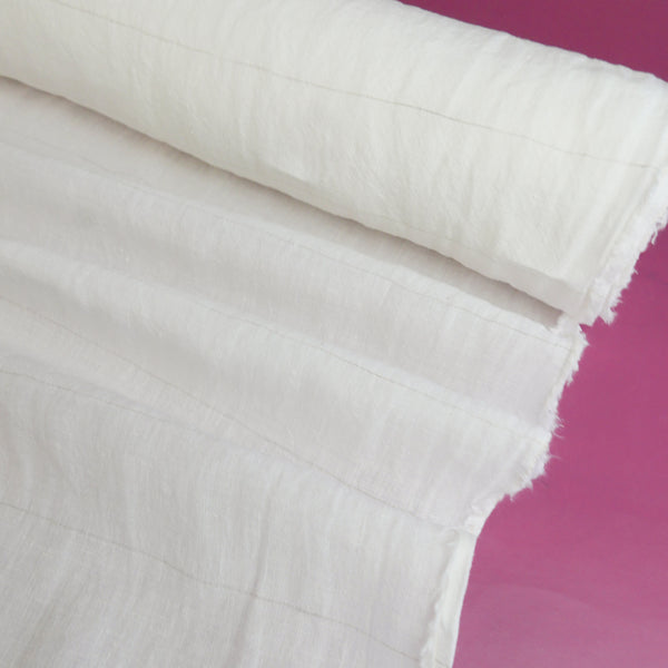 Emblem - Irish Crosshatch Linen | Off-White Stripe