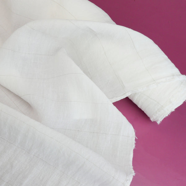 Emblem - Irish Crosshatch Linen | Off-White Stripe