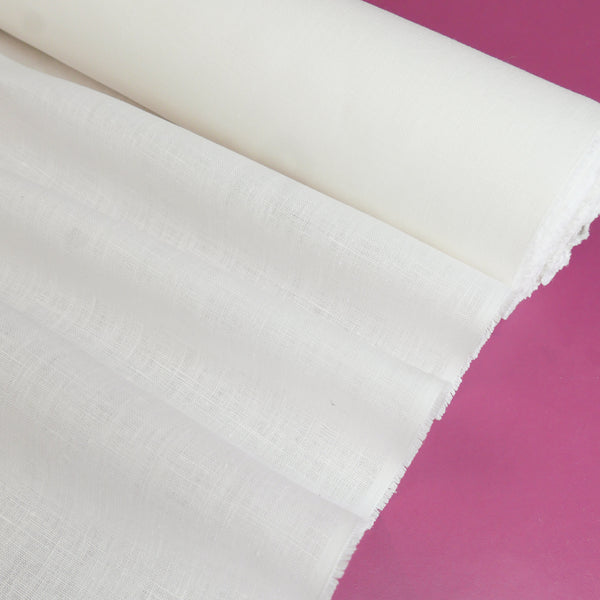 Etienne - Italian Crosshatch Linen | Off-White