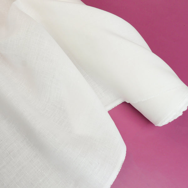 Etienne - Italian Crosshatch Linen | Off-White
