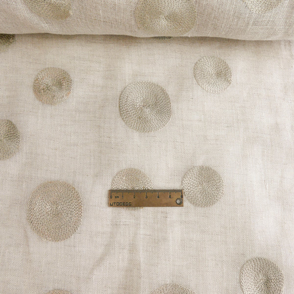 Steph - European Embroidered Linen | Natural