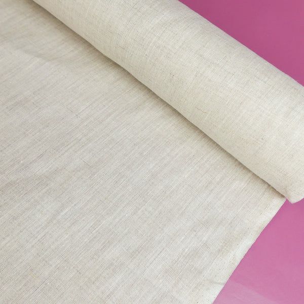 Ben - European Crosshatch Linen | Light Natural