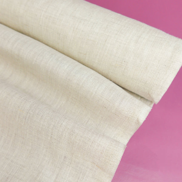 Ben - European Crosshatch Linen | Light Natural