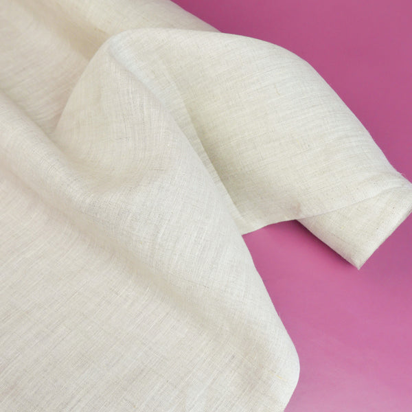 Ben - European Crosshatch Linen | Light Natural