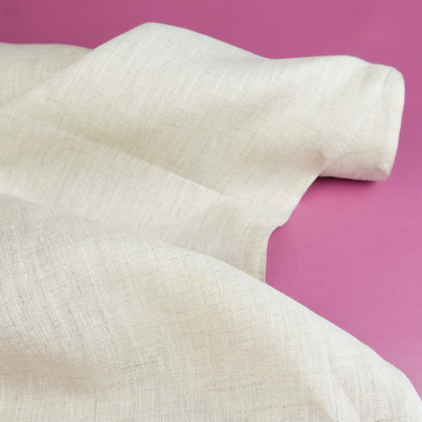 Ben - European Crosshatch Linen | Light Natural