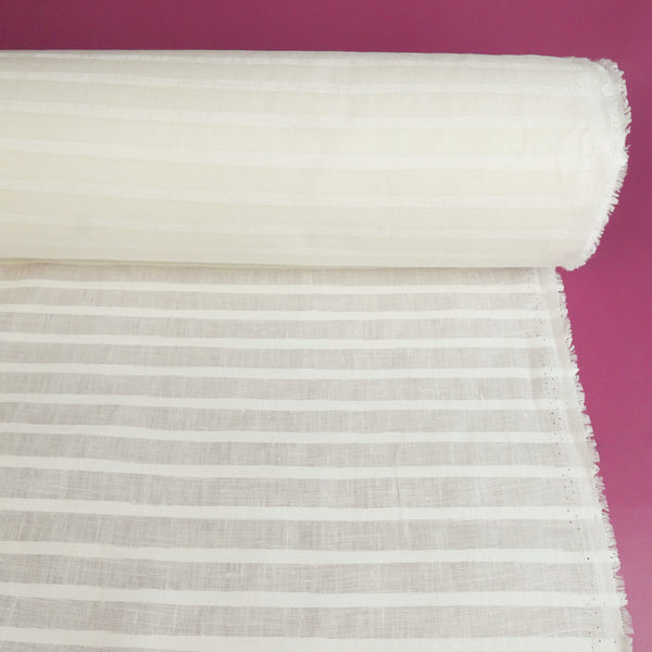 Window Stripe Linen | Off-White