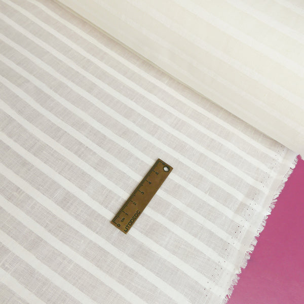 Window Stripe Linen | Off-White