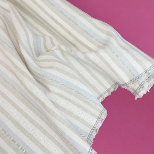 Strisce - European Jacquard Linen | Pebble Stripe