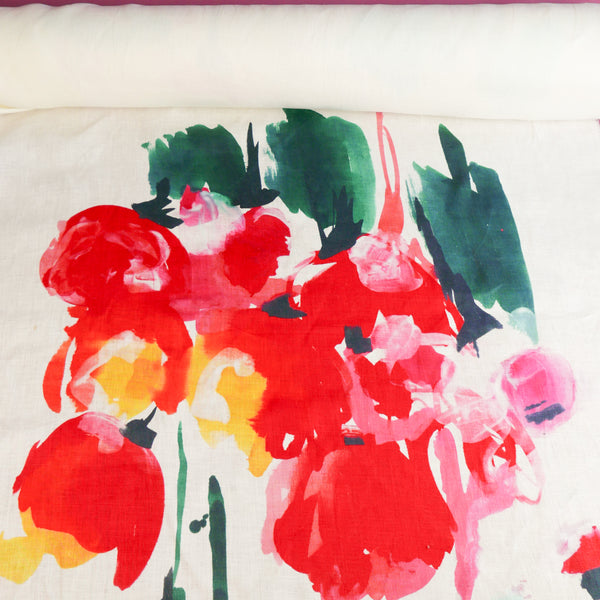 Garden Party - Screen-Printed Linen | Floral Placement