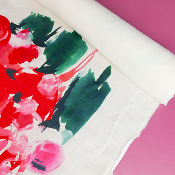 Garden Party - Screen-Printed Linen | Floral Placement