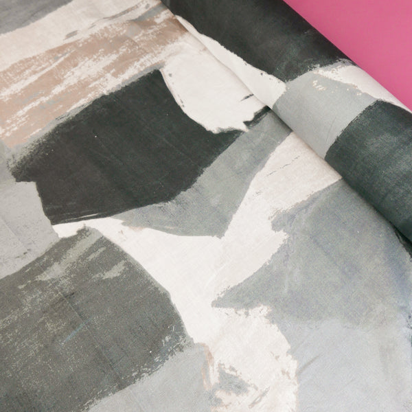 Wynter (Midweight) - Screen-Printed Linen | Pebble