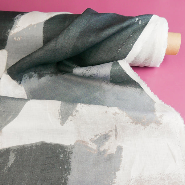 Wynter (Midweight) - Screen-Printed Linen | Pebble