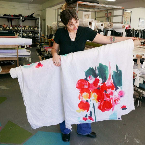 Garden Party - Screen-Printed Linen | Floral Placement