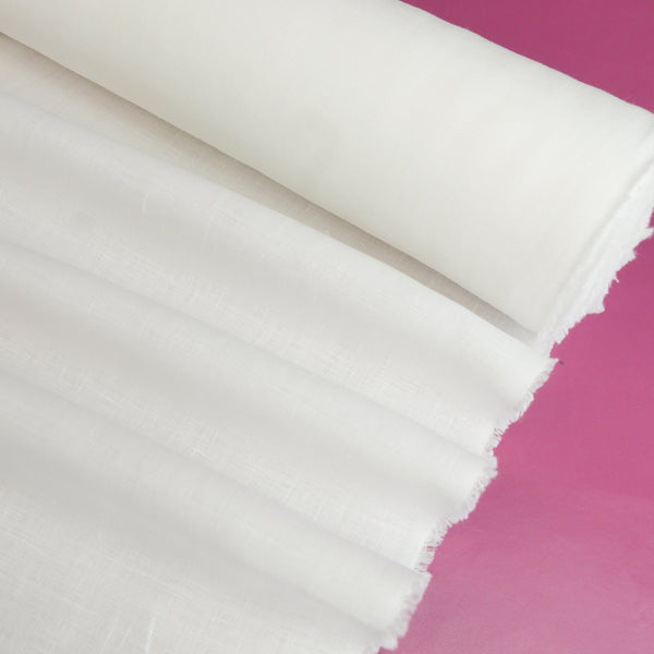European Liquid-Finish Linen | Off-White